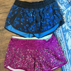 Lululemon shorts 2 pair 6 and 8